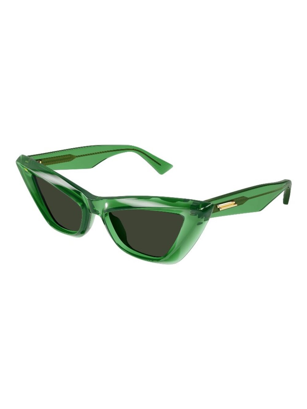 New Bottega Veneta Women's Sunglasses Green Square Lens Acetate Frame BV1101S 53